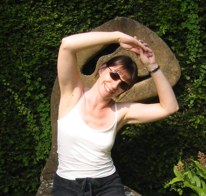 Debbie Davitt - being a bit daft at Kiftsgate garden!